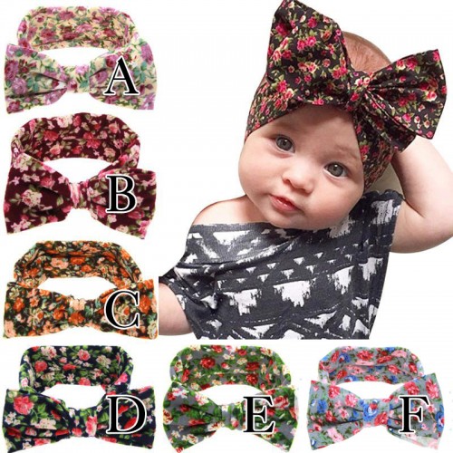 Luxury Soft Floral Bow Baby Headwrap Headband