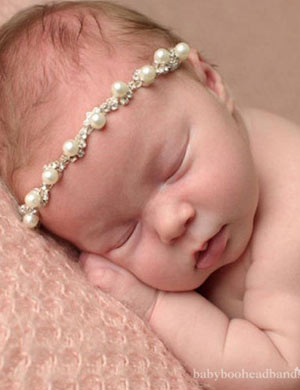 Luxury Collection Pearl Rhinestone Baby Headband