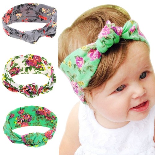 Vintage Floral Turban Baby Headband