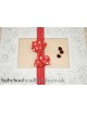 Lace baby headband with small polka dot clip-on bow (combinations available on request)