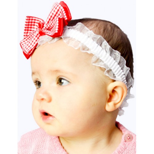 Big Bowknot Lace Elastic Baby Headband