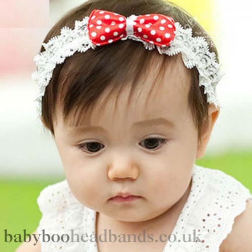 Strawberry bow baby headband