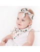 Lux Wool Lined Bib & Baby Headband - Feather Fun
