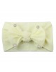 Elsa - Luxury Comfort Bow & Pearl Baby Headwrap