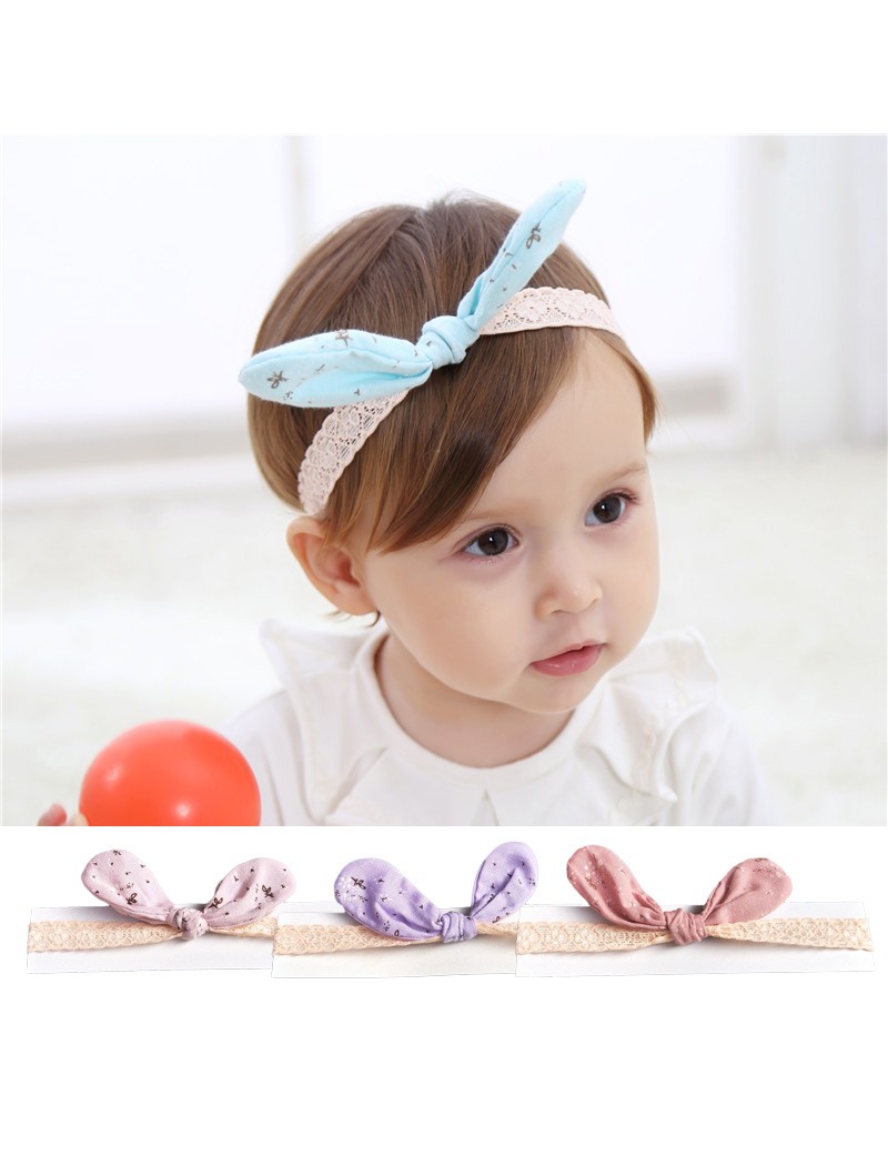Blue Bow Lace Hairband Headband Girls Toddlers Baby Kids Alice Hair He