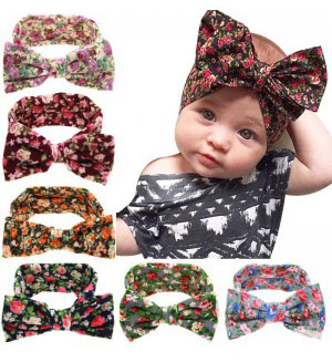 soft floral bow headband